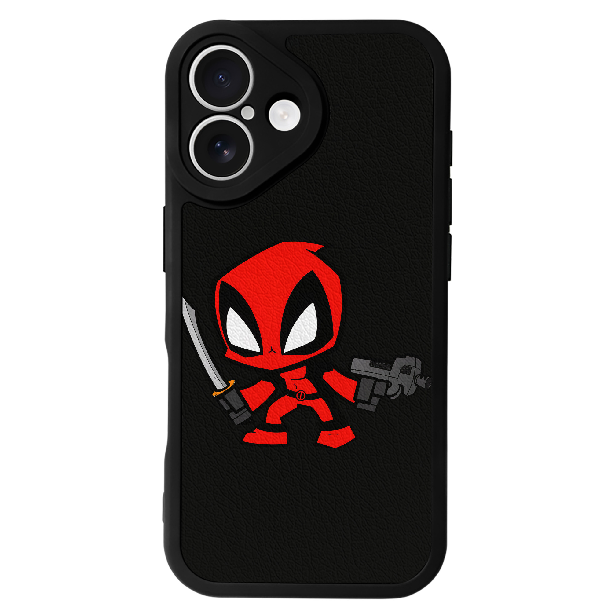 （画像用） Deadpool デッドプール 【iPhone 16シリーズ対応】シリコンスマホケース（レザー調） 材質：シリコン